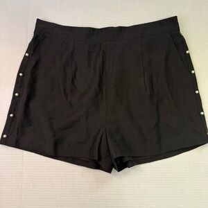 Naked Zebra Black Tencel Shorts